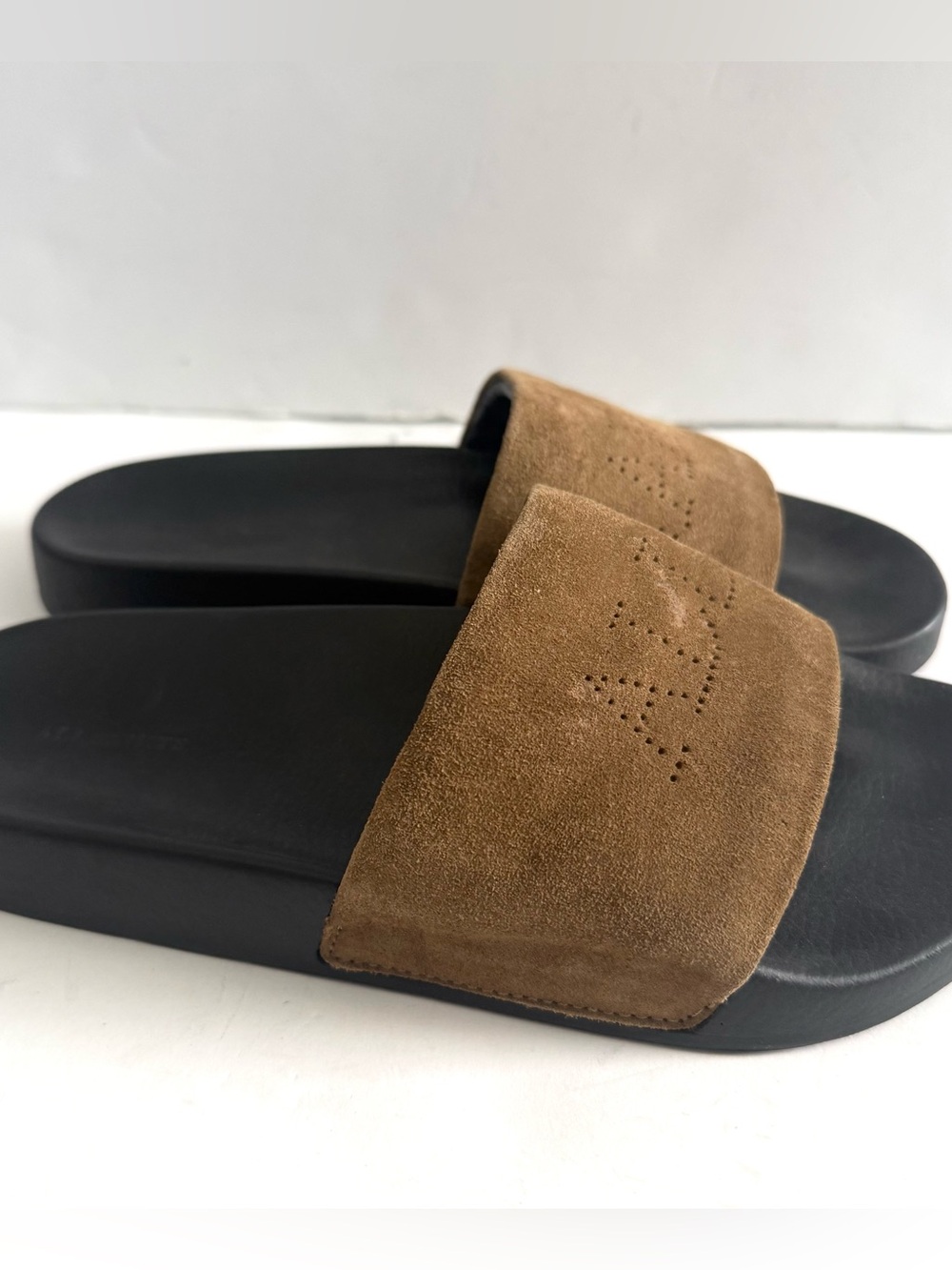All Saints Karli Slide Sandals Suede Rubber Size 8 - Picture 9 of 10